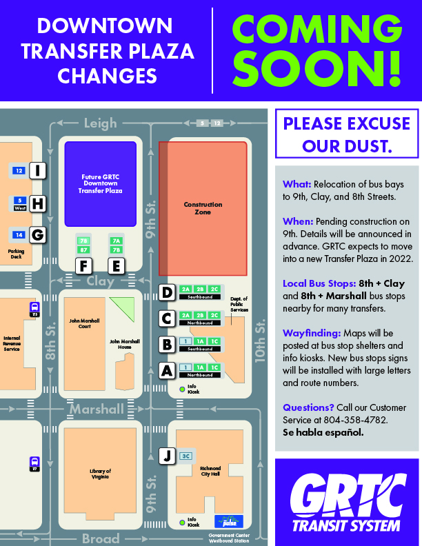 Downtown Transfer Plaza map changes coming soon