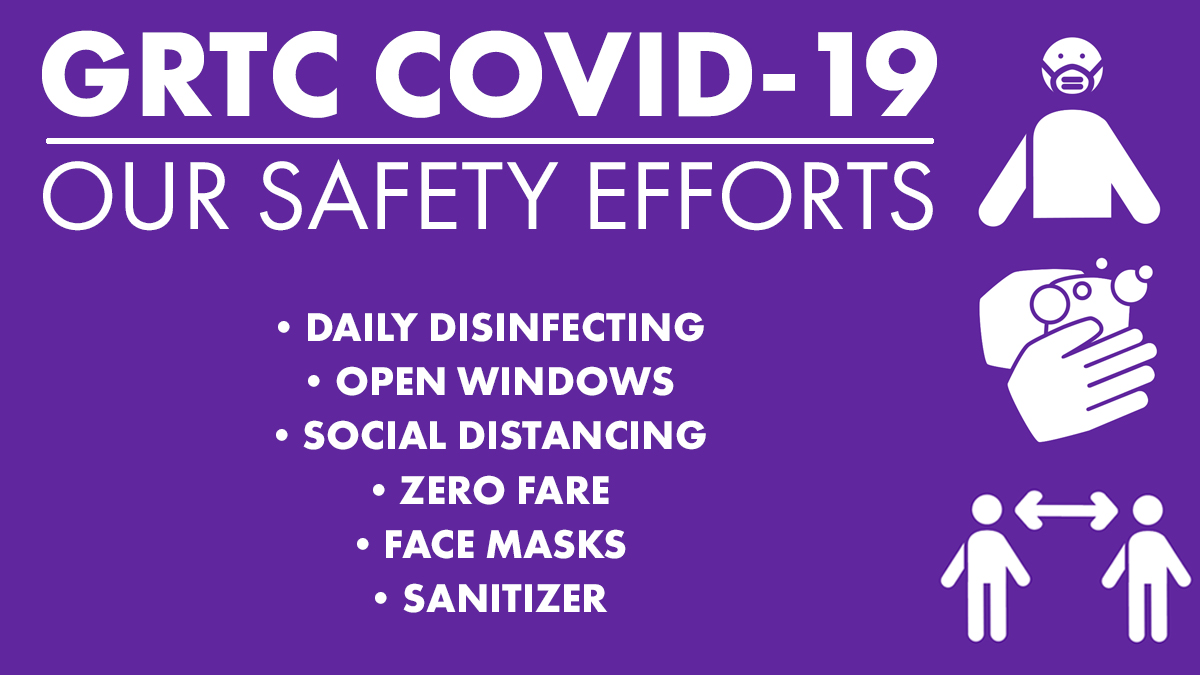infographic listing GRTC safety efforts