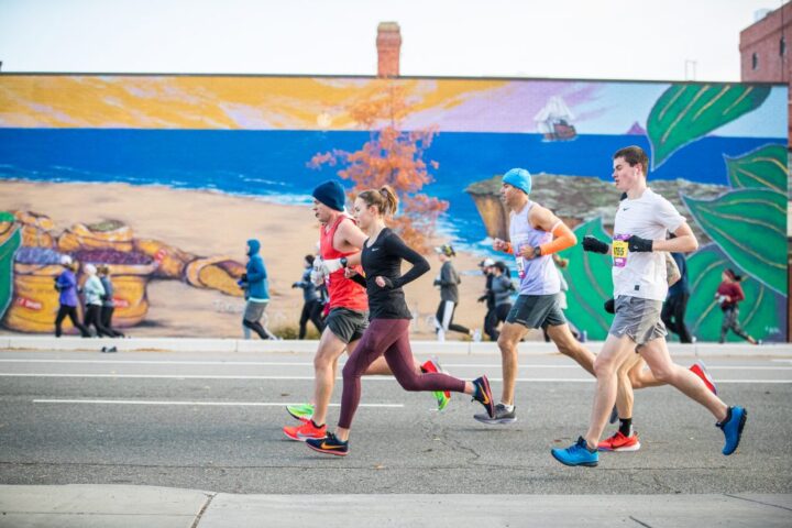 Runners in the Richmond Marathon