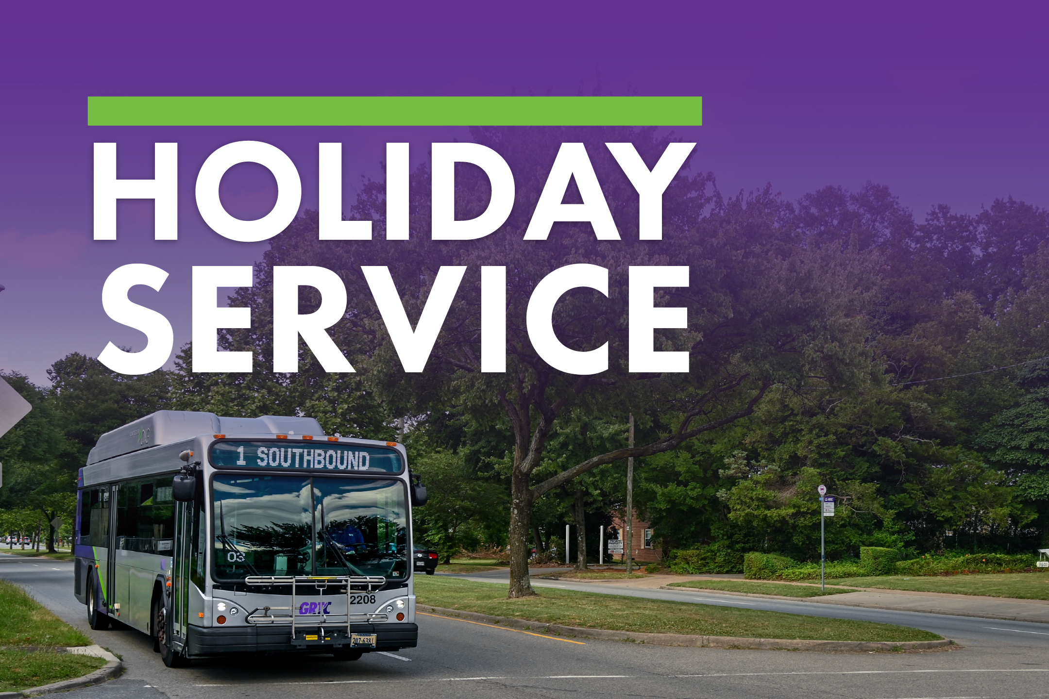 GRTC route 1 with text 