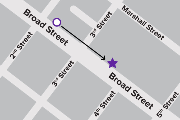 map of Stop #3891 relocation