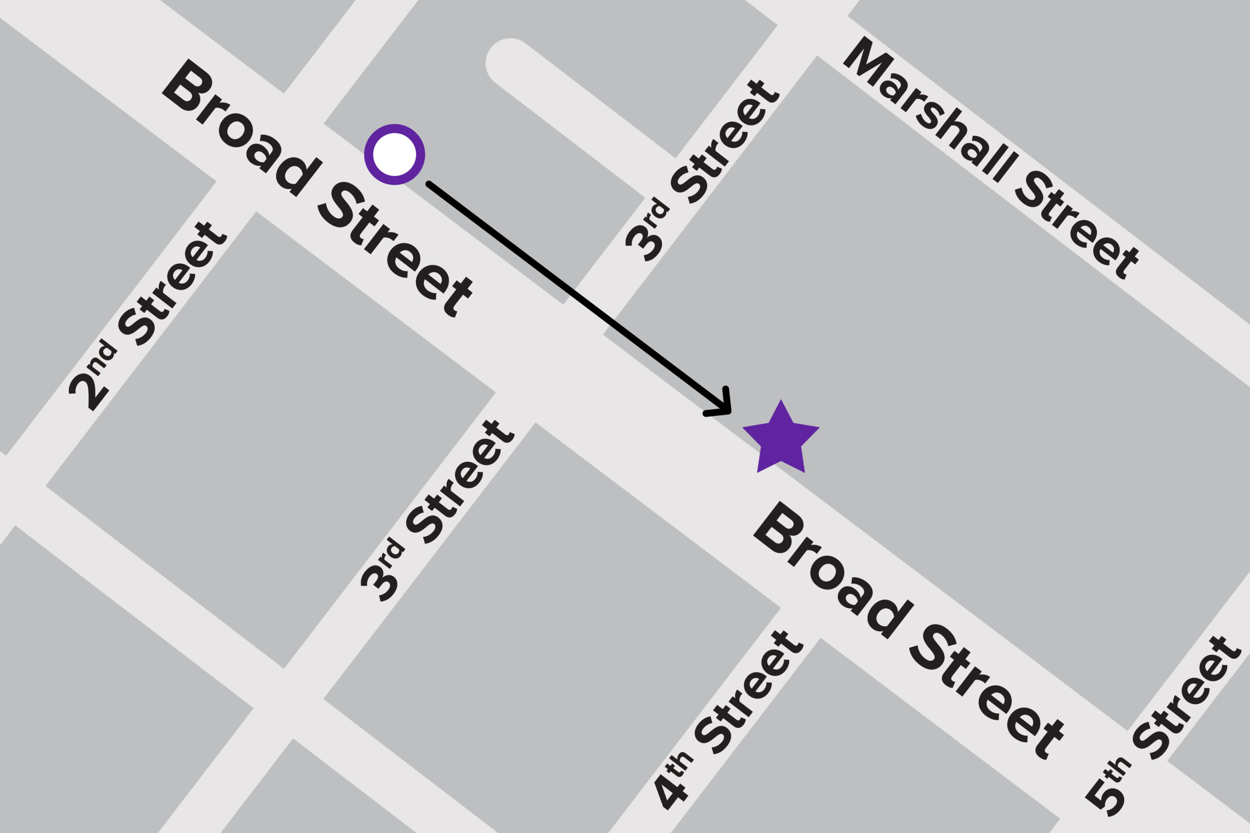 map of Stop #3891 relocation