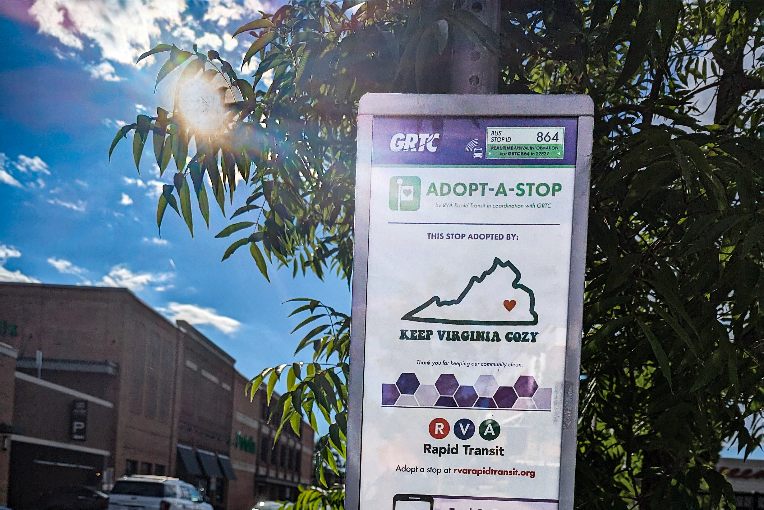 adopt a stop sign at a local bus stop