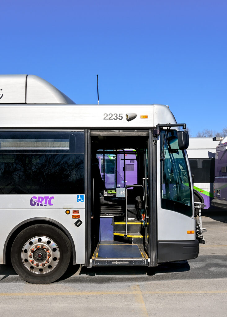 bus with open door