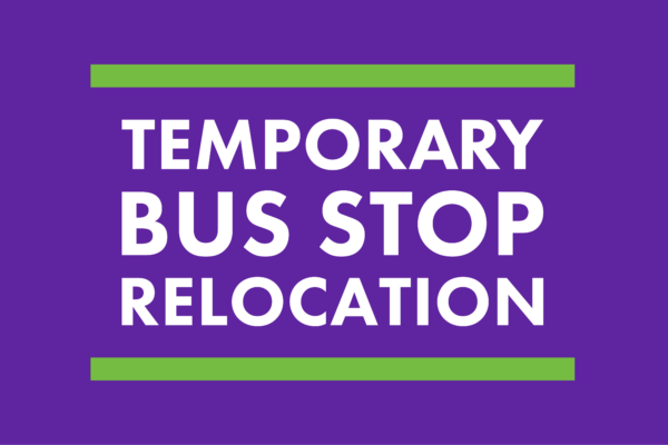 temporary bus stop relocation
