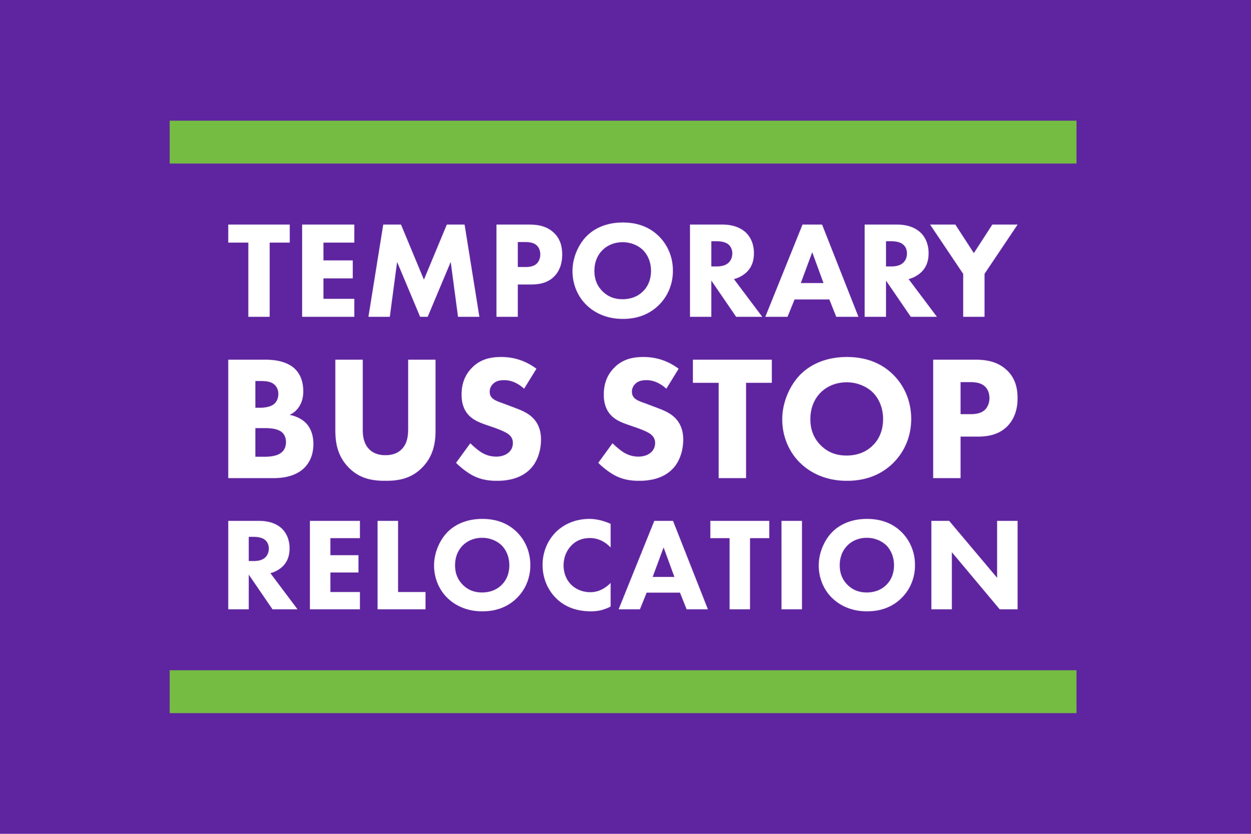 temporary bus stop relocation