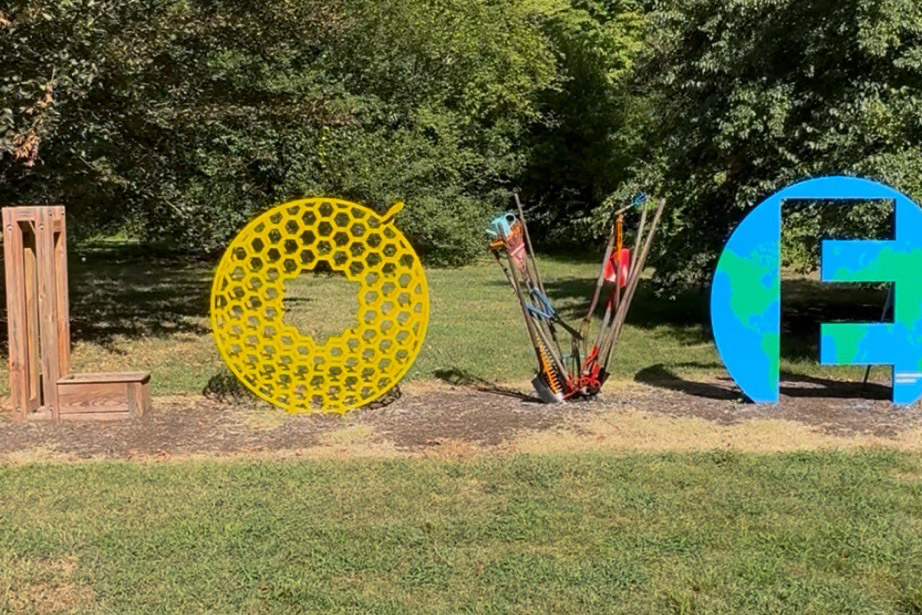 LOVE sculpture at Lewis Ginter Botanical Gardens