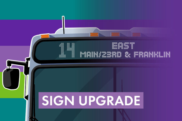 graphic of bus destination sign