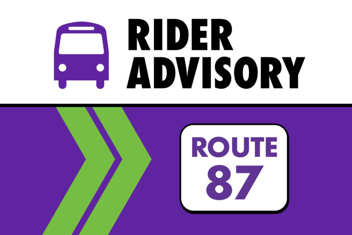 Rider Advisory: Route 87